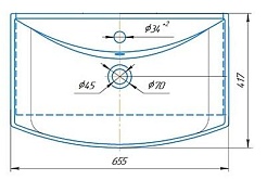 Opadiris Тумба с раковиной Омега 65 белая матовая – фотография-9