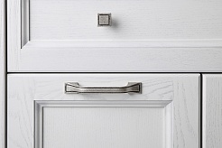 ASB-Woodline Мебель для ванной Гранда 85, шкафчик, белый (патина серебро), массив ясеня – фотография-6