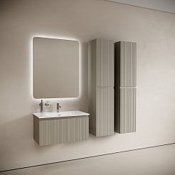 Sancos Тумба под раковину Code 80 c одним ящиком серая платина – фотография-4