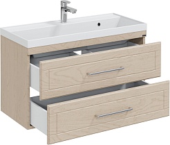 СанТа Тумба с раковиной Венера 100 дуб бежевый – фотография-2