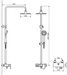 Excellent Душевая система RAIN ALTAR AREX.SY.781CR – фотография-7