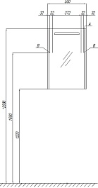 Акватон Зеркальный шкаф Сильва 50 дуб полярный – фотография-4
