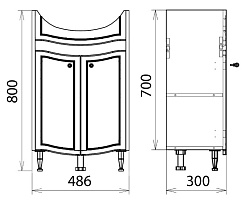 Merkana Мебель для ванной комнаты Ольга 50 L – фотография-3