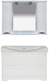 Misty Зеркало-шкаф Элвис 105 белая эмаль – фотография-4