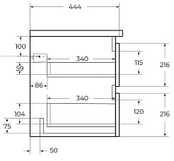BelBagno Тумба под раковину Albano-Cer 50 подвесная Rovere Nature Grigio – фотография-11