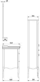 ASB-Woodline Тумба с раковиной Модерн 85 антикварный орех – фотография-11