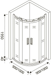 Good Door Душевой уголок ALTAIR R-TD-100-C-CH – фотография-2
