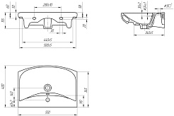 Onika Мебель для ванной Харпер 55.10 белая глянцевая/мешковина – фотография-15