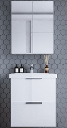 Бриклаер Мебель для ванной Хелена 60 белая – фотография-1