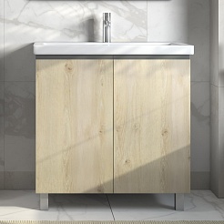 Vigo Мебель для ванной Yuma 800-2-0 белый/дуб давос – фотография-5