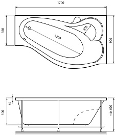 Relisan Акриловая ванна Isabella L 170x90x60 – фотография-3