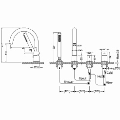 Aquatek Смеситель на борт ванны Европа AQ1348CR хром – фотография-5