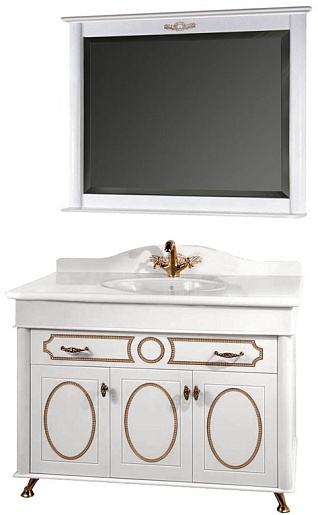 Водолей Мебель для ванной "Изабель 110" F-1 белая – фото-1