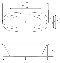 Aquatika Акриловая ванна Аквалюкс Скульптура Basic – фотография-2