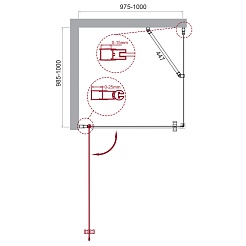 BelBagno Душевой уголок Etna 100/100 ETNA-A-1-100-C-Cr стекло прозрачное – фотография-6