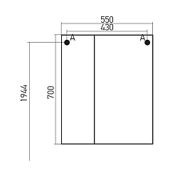Mixline Мебель для ванной Вилена 55 L – фотография-5