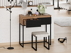 Brevita Консоль Dakota 80 черный кварц/дуб галифакс олово – фотография-5