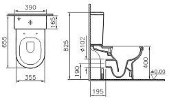 Vitra Унитаз-компакт S50 9797B003-7204 безободковый с микролифтом – фотография-4