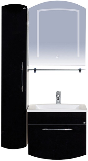 Misty Тумба с раковиной Корсика 70 черный рояль – фотография-2