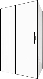 Allen Brau Душевой уголок Priority 120x80 3.31033.BBA/3.31042.BBA чёрный браш – фотография-1