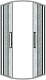 Grossman  Душевой уголок Cosmo 100x100x195 четверть круга профиль хром стекло шиншилла – фотография-13