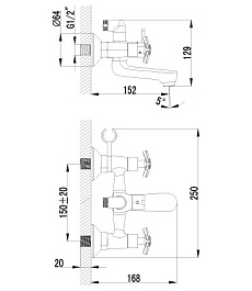 Lemark Смеситель "Partner LM6542C" для ванны – фотография-2