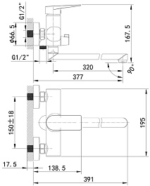 Iddis Смеситель для ванны Bridge BRDSB02i10WA универсальный – фотография-3