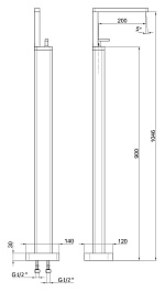 Webert Смеситель для раковины Living LV832101015 напольный – фотография-2