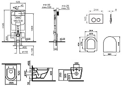 Vitra Унитаз подвесной с инсталляцией S50 9003B003-7200 с микролифтом – фотография-6