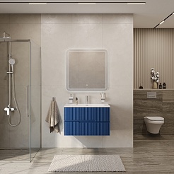 Cezares Тумба с раковиной Duet-N 80 подвесная CZR-8073-80 sapfiro – фотография-12