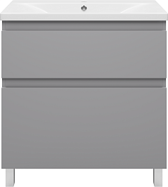 Misty Тумба под раковину Лаки 80 серая – фотография-1