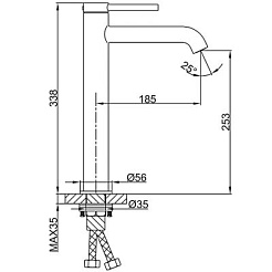 Gappo Смеситель для раковины G06-9 G1006-29 оружейная сталь – фотография-4