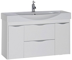 Aquanet Тумба с раковиной "Франка 105" белая – фотография-1