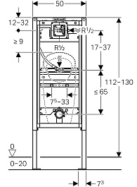 Geberit Инсталляция Duofix 111.676.00.1 для писсуара – фотография-3