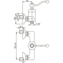 Paini Смеситель для душа Duomo 88PJ511 брашированное золото – фотография-4