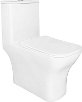 Azario Унитаз-моноблок Lodi AZ-8617 безободковый с бачком с сиденьем микролифт белый