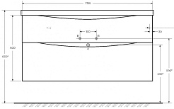 BelBagno Тумба с раковиной Marino-H60 120 подвесная Rovere Moro – фотография-12