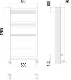 Terminus Полотенцесушитель водяной Ватикан П18 500x1200 хром – фотография-3