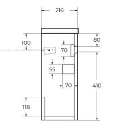 BelBagno Мебель для ванной Pietra mini 40 L Bianco Lucido, TCH – фотография-14