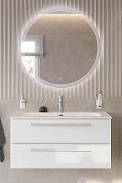 BelBagno Мебель для ванной Eco Cer-N 100 CZR-8073-100 bianco opaco ручки сатин – фотография-1