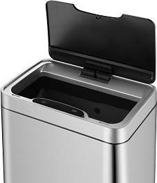 WeltWasser Ведро для мусора сенсорное WW Vegas MT 12L сталь матовая – фотография-3