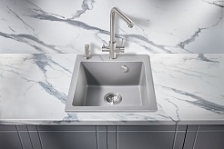 Milacio Мойка кухонная Murcia 46 Cuarzo серая металлик – фотография-2