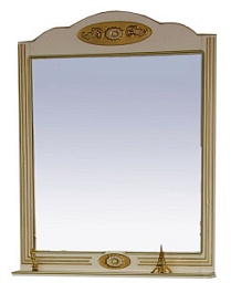 Misty Зеркало для ванной Roma 90 бежевое/ патина – фотография-1