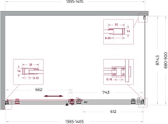 BelBagno Душевой уголок Soft Close-2 SOFT_CLOSE-2-AH-1-140/90-C-GM 140x90 профиль оружейная сталь стекло прозрачное – фотография-12