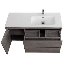 BelBagno Тумба с раковиной Kraft 120 R подвесная Cemento Grigio – фотография-7