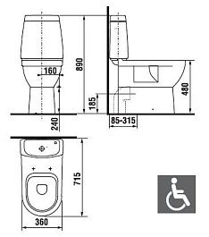 Jika Унитаз-компакт Mio 2471.6 высокий – фотография-4