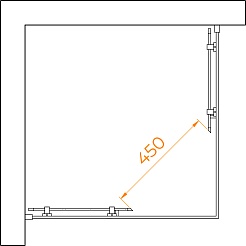 RGW Душевой уголок Passage PA-030B 80x80 профиль черный стекло прозрачное – фотография-4