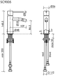Sancos Смеситель для раковины Etna брашированный никель SC9005BN – фотография-3