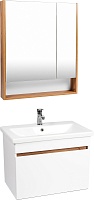 Viant Мебель для ванной Мальта 80 1 ящик подвесная белая/дуб вотан