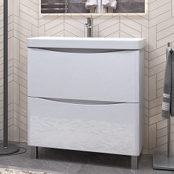 Vigo Тумба с раковиной Glem 800-0-2 белая – фотография-3